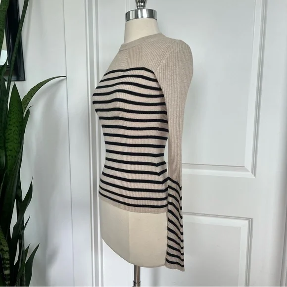 Rag & Bone Cashmere Striped Ribbed Sweater - Picture 4 of 8